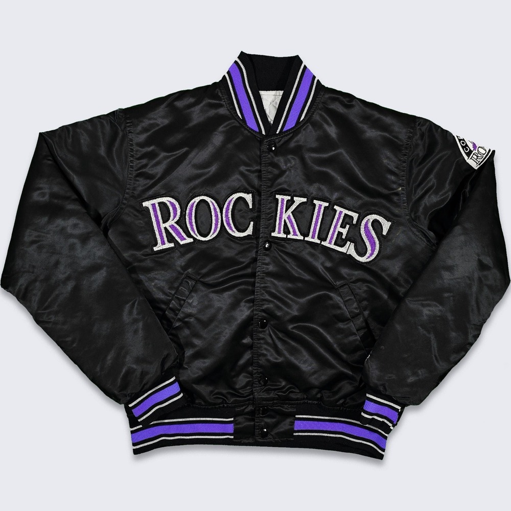 Colorado Rockies Vintage 90s Starter Satin Bomber Jacket